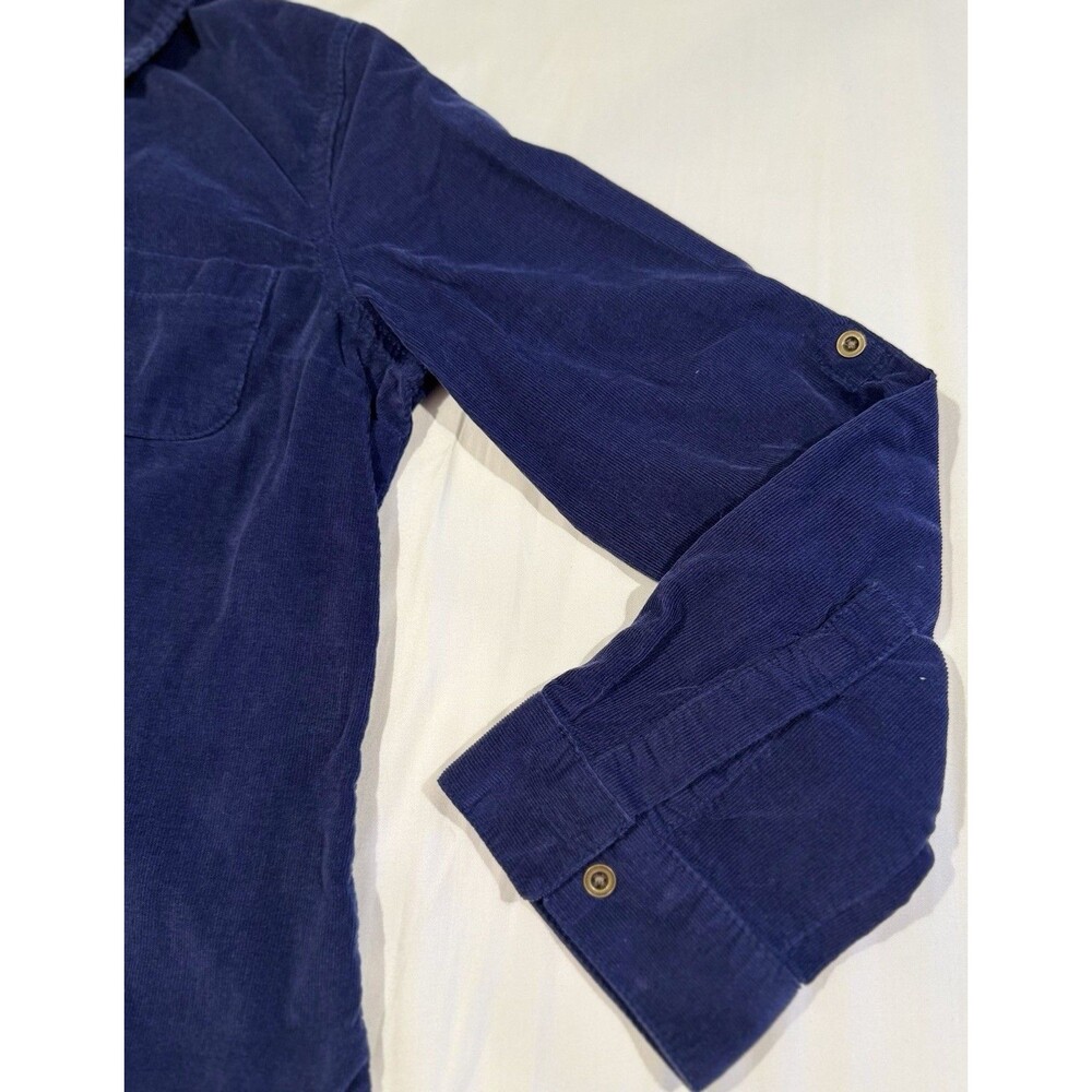 Vtg old navy Corduroy Shirt Dress S Blue Button Tab Long Sleeve Indie Grunge Y2K - Picture 8 of 16